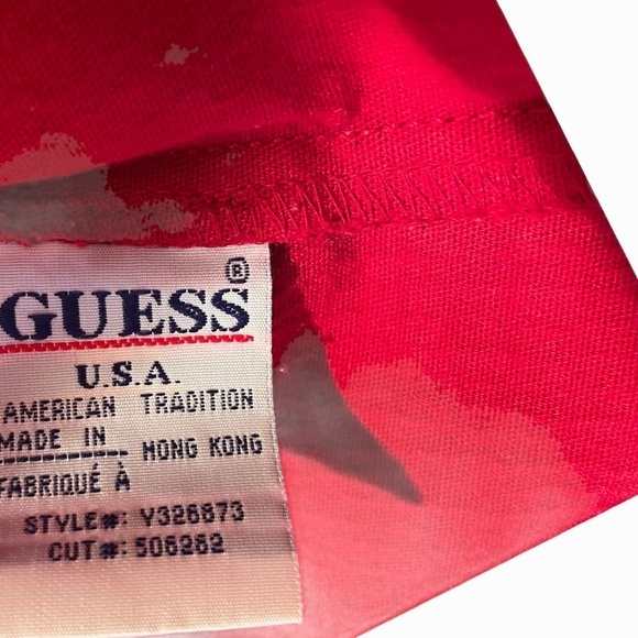 Guess  Ladies Red and Black Premium Denim Jacket - Picture 9 of 10